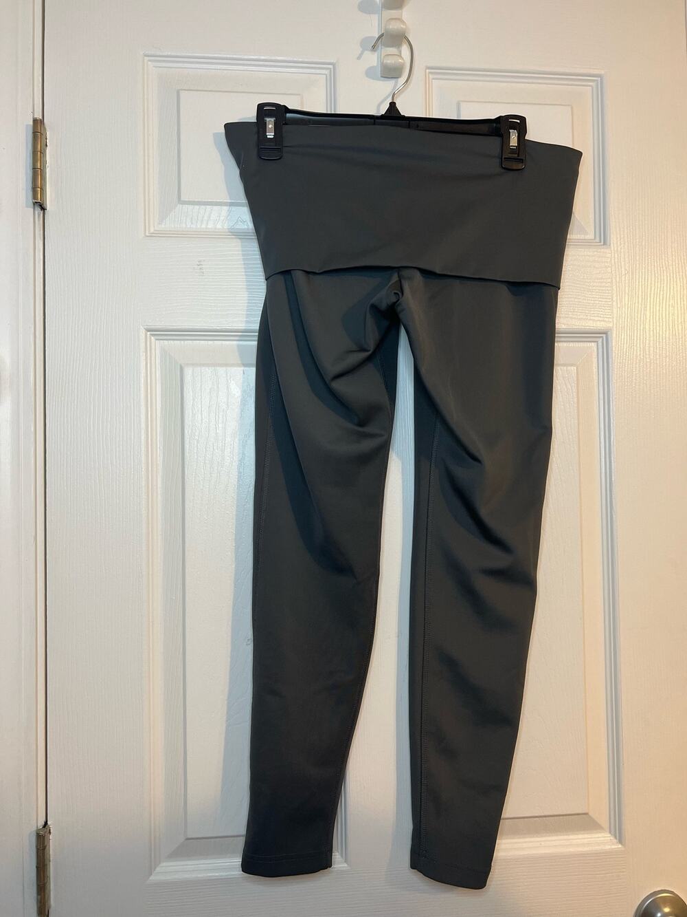 Adidas Gray Fold Over Waistband Primegreen Aeroready Leggings Sz: Medium